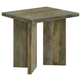 Best Furniture Outlet - Coaster - Andando Square Solid Wood End Table Mango Brown - 708497